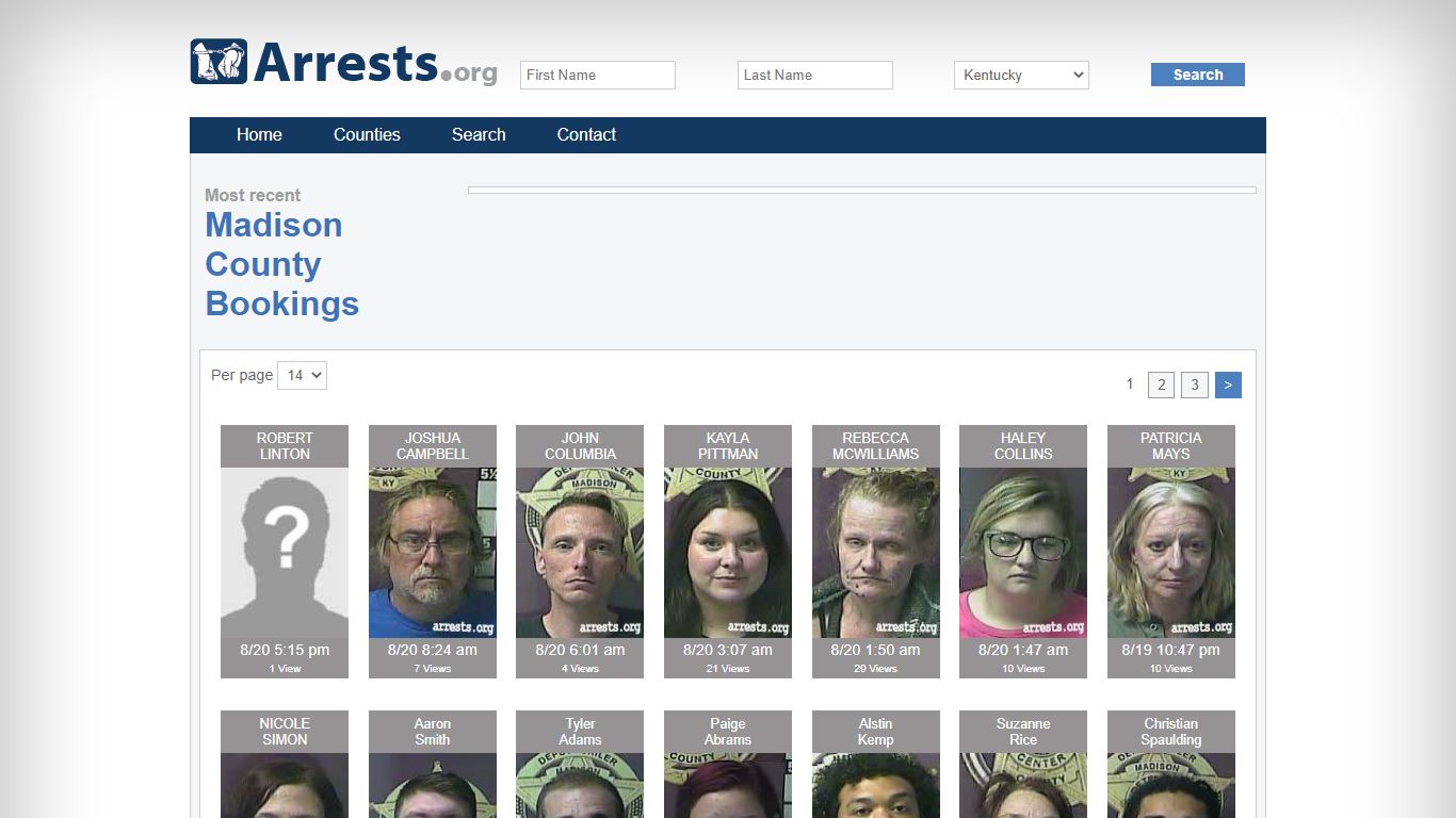 Madison County Arrests and Inmate Search